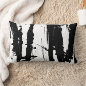 抽象芸術モダン白黒ミニマリスト枕 ランバークッション (ブランケット)