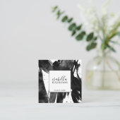 抽象芸術モダン白黒メイクアップアーティスト スクエア名刺 (スタンド正面)