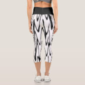 抽象芸術モダン的なラインアート カプリレギンス (裏面)