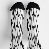 抽象芸術モダン的なラインアート ソックス (上部)