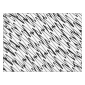 抽象芸術モダン的なラインアート テーブルクロス (正面(横))