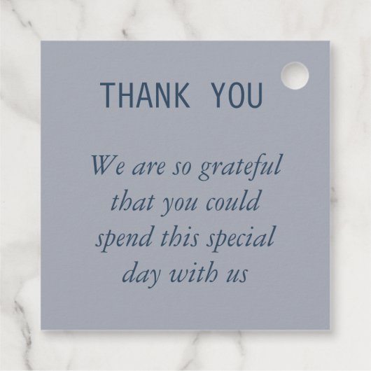 抽象芸術モダン石板ブルーグレーミストウォーターカラーギ フェイバータグ (裏面)