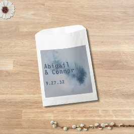 抽象芸術モダン石板ブルーグレーミストウォーター色 フェイバーバッグ