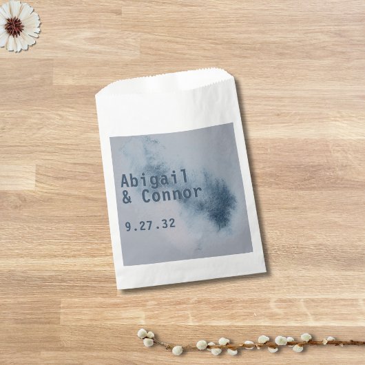 抽象芸術モダン石板ブルーグレーミストウォーター色 フェイバーバッグ