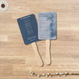 抽象芸術モダン石板ブルーグレーミストウォーター色Pr ハンドファン