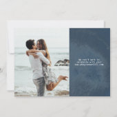 抽象芸術モダン石板ブルーグレーミスト水色イン 招待状 (裏面)