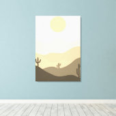 抽象芸術モダン砂漠 キャンバスプリント (インサイチュ (ウッドフロア))