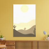 抽象芸術モダン砂漠 キャンバスプリント (インサイチュ (リビング))