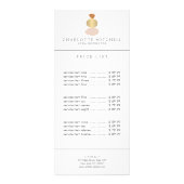 抽象芸術モダン禅ストーンズ金ゴールドロゴヨガ、マッサージ ラックカード (正面)