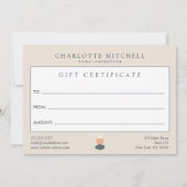 抽象芸術モダン禅ストーンピーチ/ブルーギフトカード ノートカード (裏面)