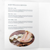 抽象芸術モダン禅ストーンブルーウェルネスパンフレット 三つ折りカード (内部最初)