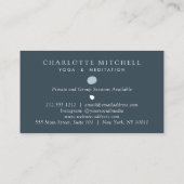 抽象芸術モダン禅ストーンブルーロゴヨガ，マッサージ 名刺 (裏面)