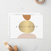 抽象芸術モダン禅石金ゴールドヨガギフトカード ノートカード (正面/裏面インサイチュ)