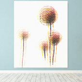 抽象芸術モダン秋の花の木#2 キャンバスプリント (インサイチュ (ウッドフロア))