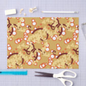 抽象芸術モダン紙吹雪プリント、マスタード金ゴールド 薄葉紙 (クラフト)