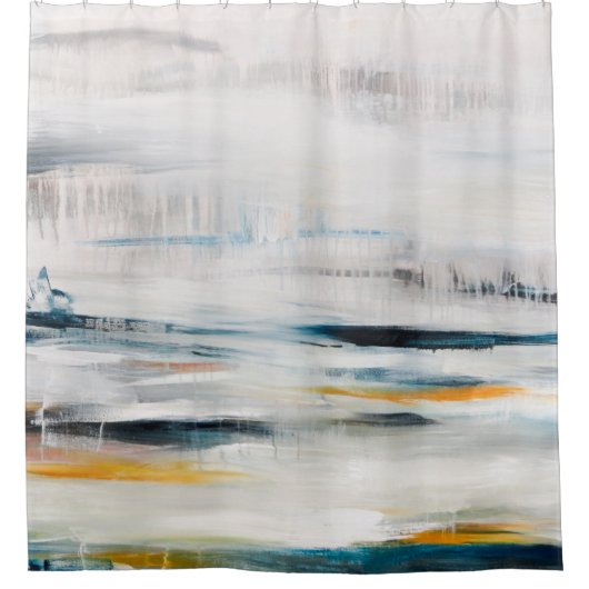 抽象芸術モダン絵画の背景。コンテンポラリー  シャワーカーテン (正面)