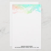 抽象芸術モダン緑と青の水色の渦巻き (正面/裏面)