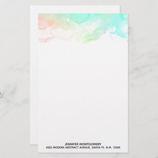 抽象芸術モダン緑と青の水色の渦巻き (正面/裏面)