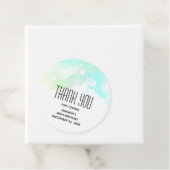 抽象芸術モダン緑と青の水色の渦巻き フェイバータグ (インサイチュ)