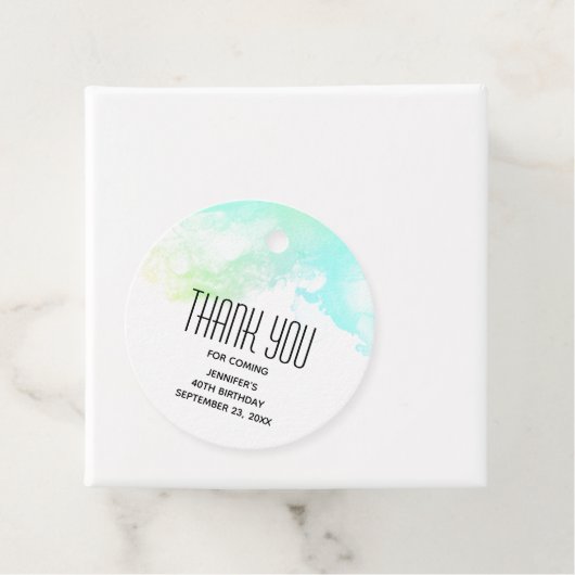 抽象芸術モダン緑と青の水色の渦巻き フェイバータグ (インサイチュ)