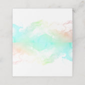 抽象芸術モダン緑と青の水色の渦巻き プレイスカード (外部開封)