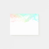 抽象芸術モダン緑と青の水色の渦巻き ポストイット (正面)