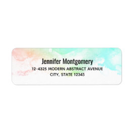 抽象芸術モダン緑と青の水色の渦巻き ラベル