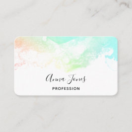 抽象芸術モダン緑と青の水色の渦巻き 名刺