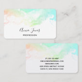 抽象芸術モダン緑と青の水色の渦巻き 名刺 (正面/裏面)