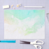 抽象芸術モダン緑と青の水色の渦巻き 薄葉紙 (クラフト)