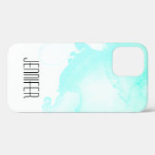 抽象芸術モダン緑と青の水色の渦巻き Case-Mate iPhoneケース (裏面 (横))