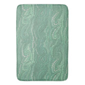 抽象芸術モダン緑の渦巻き大理石パターン バスマット (正面縦)