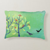 抽象芸術モダン緑 アクセントクッション (裏面)