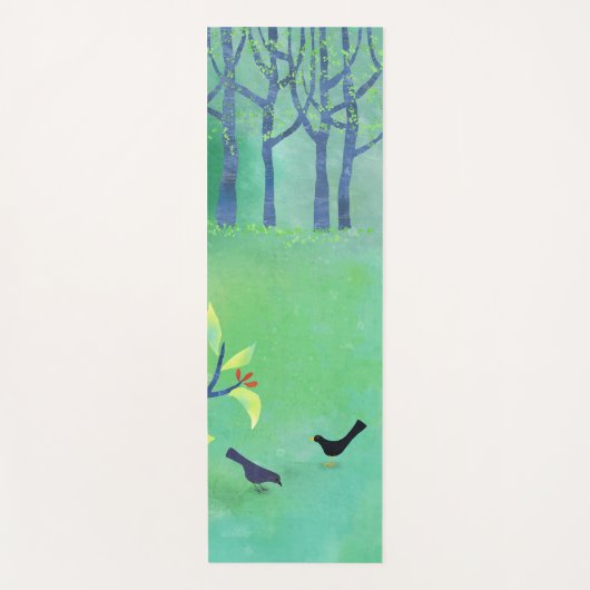 抽象芸術モダン緑 ヨガマット (正面)