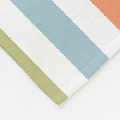 抽象芸術モダン線ストライプのストライプサンゴo フリースブランケット (角)