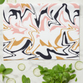 抽象芸術モダン線 キッチンタオル (折り畳み)