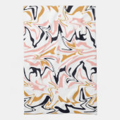 抽象芸術モダン線 キッチンタオル (縦)