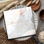 抽象芸術モダン自然の色の形状質感 スクエア名刺