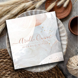 抽象芸術モダン自然の色の形状質感 スクエア名刺