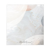 抽象芸術モダン自然の色の形状質感 ノートパッド (正面)