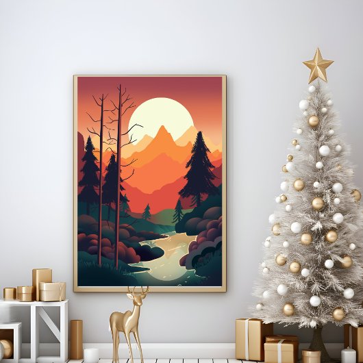 抽象芸術モダン自然ウォールアートポスター ポスター