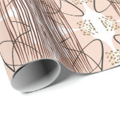 抽象芸術モダン自然テラコッタボホ ラッピングペーパー (ロールコーナー)