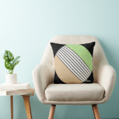 抽象芸術モダン色ベージュミントグリーンホワイトブラック クッション (椅子)