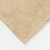 抽象芸術モダン色ベージュミントグリーンホワイトブラック フリースブランケット (角)