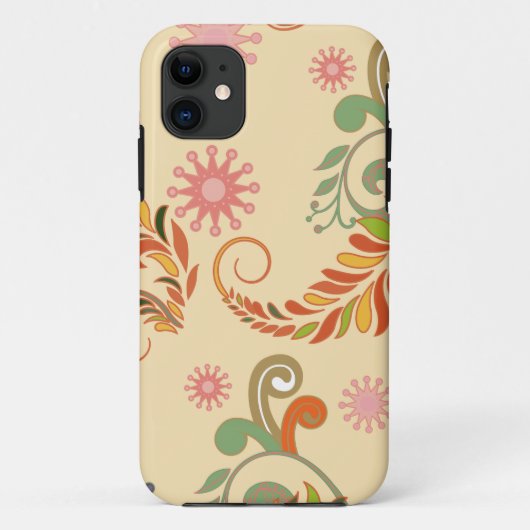抽象芸術モダン花柄 Case-Mate iPhoneケース (裏面)