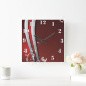 抽象芸術モダン芸術 スクエア壁時計 (ホーム)