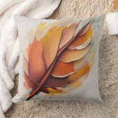 抽象芸術モダン葉ペイントセット葉 クッション (ブランケット)