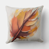 抽象芸術モダン葉ペイントセット葉 クッション (裏面)