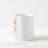 抽象芸術モダン葉ペイントセット葉 コーヒーマグカップ (中央)