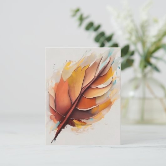 抽象芸術モダン葉ペイントセット葉 シーズンカード (スタンド正面)